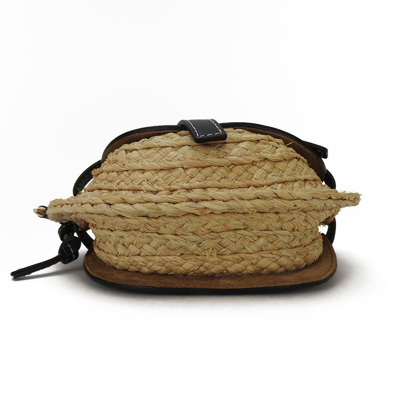 Loewe 329.13 U62 Mini Gate Shoulder Bag Diagonal Pochette Leather Raffia — view 3