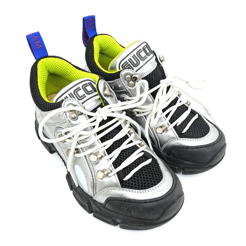 Gucci Flash Trek Bijou Sneakers Removable Silver — view 6