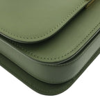 Loewe Goya Anagram Logo Leather Small Shoulder Bag Green — view 9