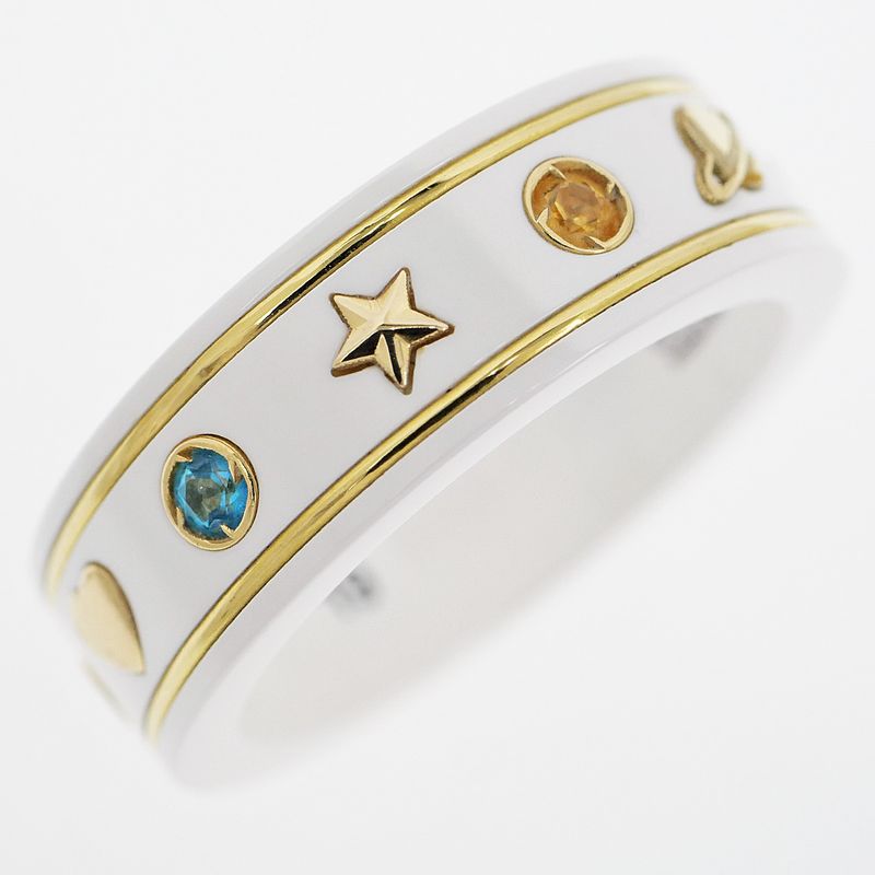 Gucci Icon Ring With Gemstone White Zirconia 750 YG Gold No 18 Jewelry — view 7