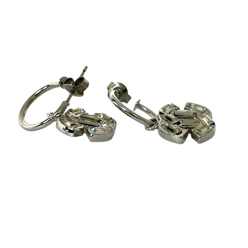 Chanel Coco Mark Motif Plated Rhinestone Earrings Accessories 01P — view 3