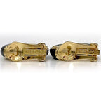 Christian Dior Earrings Gold Black — view 7