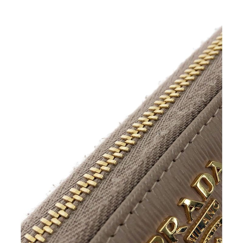 Prada Round Long Wallet Saffiano 1 Ml506 Beige — view 5