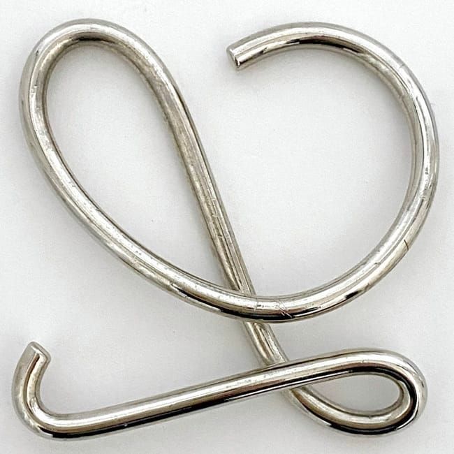 Loewe Key Ring Silver Anagram Metal — view 6