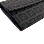 Fendi Foldable Long Wallet Brown Zucchino 8 M0025 — view 5