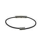 Louis Vuitton Bracelet Chien Zelisse M8332 Z Calf Leather Metal Silver Black — view 3
