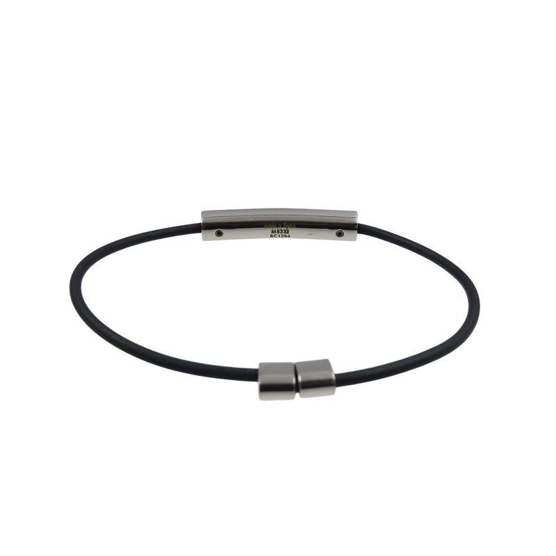 Louis Vuitton Bracelet Chien Zelisse M8332 Z Calf Leather Metal Silver Black — view 3