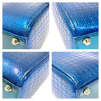 Dior Lady Metallic Shoulder Bag Blue — view 6