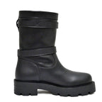 Dior D-major Short Boots Logo Size 37 Black Leather Zip Up — view 3