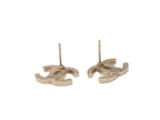 Chanel CC Logo Earrings 09 Rhinestone Metal Silver Clear — view 6