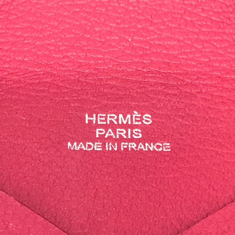 Hermes Coin Case Calvi Evercolor Rose Pink — view 8