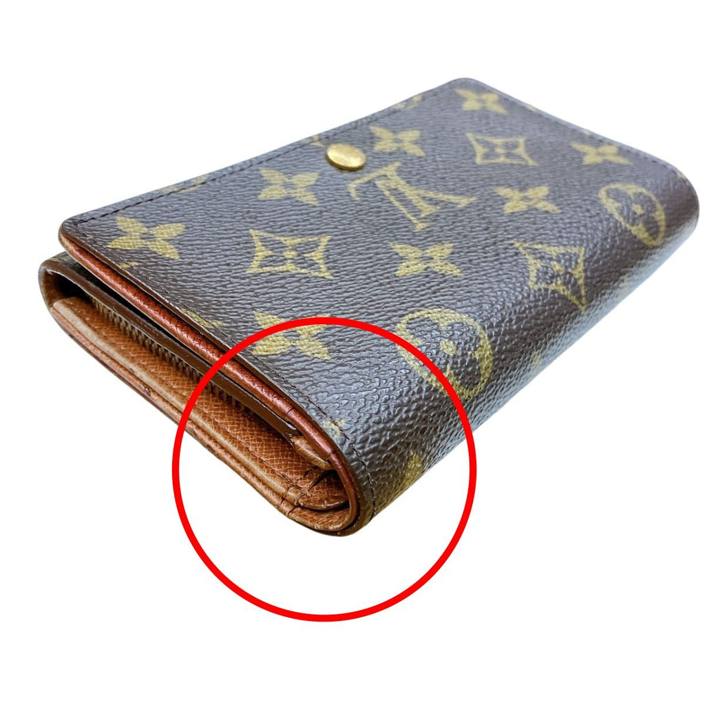 Louis Vuitton Monogram L-shaped Zipper Porte Monnaie Vie Tresor Fold — view 7