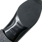 Hermes Royale Loafers Leather Shoes Black White Hhardware Fringe — view 8