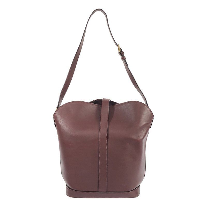 Celine Leather Shoulder Bag Bordeaux — view 2