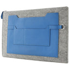 Hermes Toudou 37 Felt And Vaux Epson Blue Zanzibar Gray A Clutch Bag — view 2