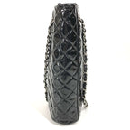 Chanel Upside Down Shoulder Bag Quilted Enamel Black — view 3