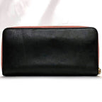 Loewe Round Zipper Long Wallet Black Pink Anagram — view 3