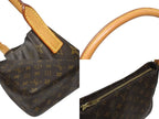 Louis Vuitton Looping MM Bag Monogram Leather Brown Gold — view 6