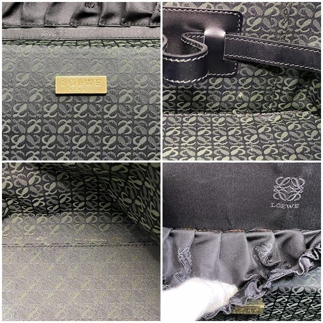 Loewe 2-Way Shoulder Bag Black Green — view 9