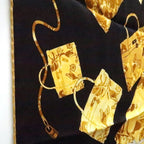 Hermes Kelly En Caleche 70 Kelly's Carriage Black Yellow Silk — view 7