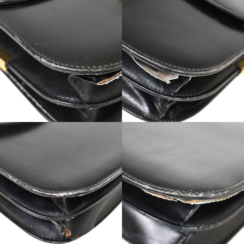 Celine Carriage Shoulder Bag Leather Black 67 Fa291 — view 7