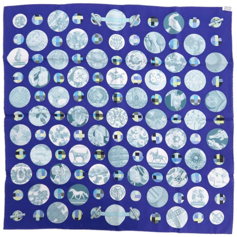 Hermes Carre H65 Pois de Soie Silk Multicolor Scarf 0042 — view 2