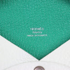 Hermes Calvi Verso Chevre Verre Fizz Mint Coin Case Stamped — view 7