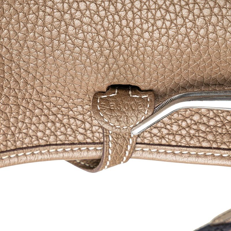 Hermes Evelyne TPM Amazon Etoile Glaze Silver Hardware Taurillon Clemence — view 8