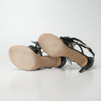 Chanel Sandals Size 35.5 Lace Shoes Ankle Strap Thong Mules CC Logo — view 6