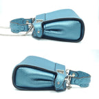 Fendi Nano P-cub Leather Mini Bag Pochette Pouch Blue Series 2-Way — view 4