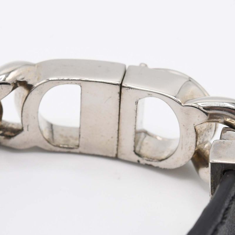 Christian Dior Bracelet CD Logo Accessory Black And Silver Color — view 5