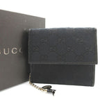 Gucci GG Canvas Leather Black W Hook Wallet 0111 — view 2