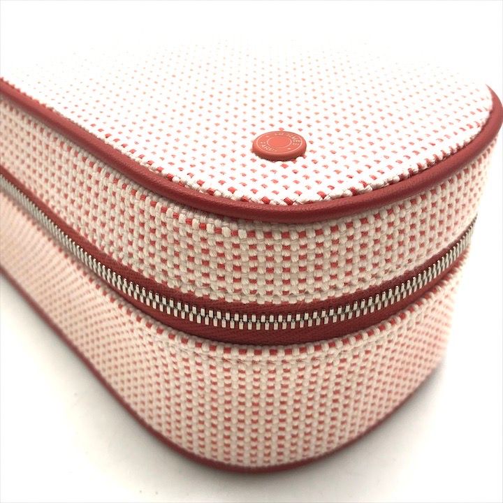 Hermes Escal Makeup Pouch Vermillion Case Red — view 5