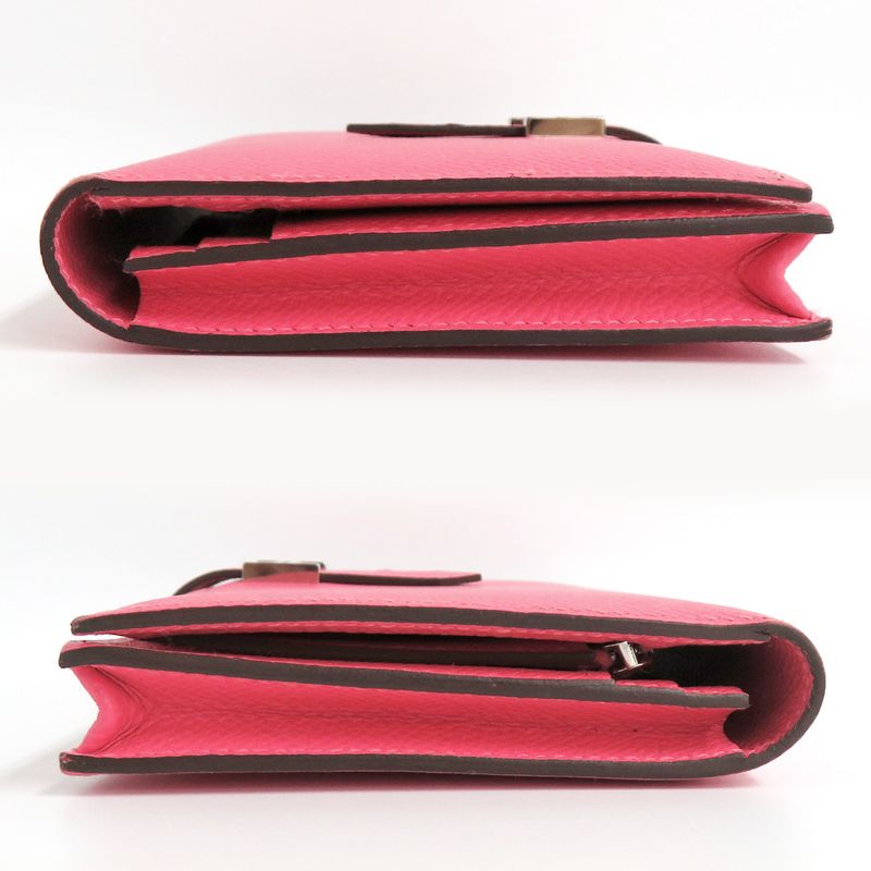 Hermes Bearn Souffle Rose Azare Vaux-epson Silver Hardware — view 4