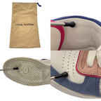 Louis Vuitton Leather Boon Box Line Logo High-cut Sneakers 34 1 2 White — view 8