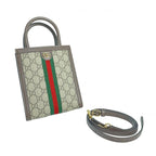 Gucci GG Supreme Shoulder Bag Ophidia Beige — view 3