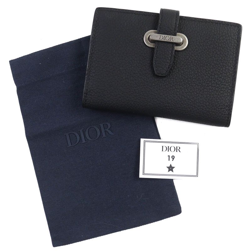 Dior 2 ken Normandie Logo Leather Card Holder — view 3