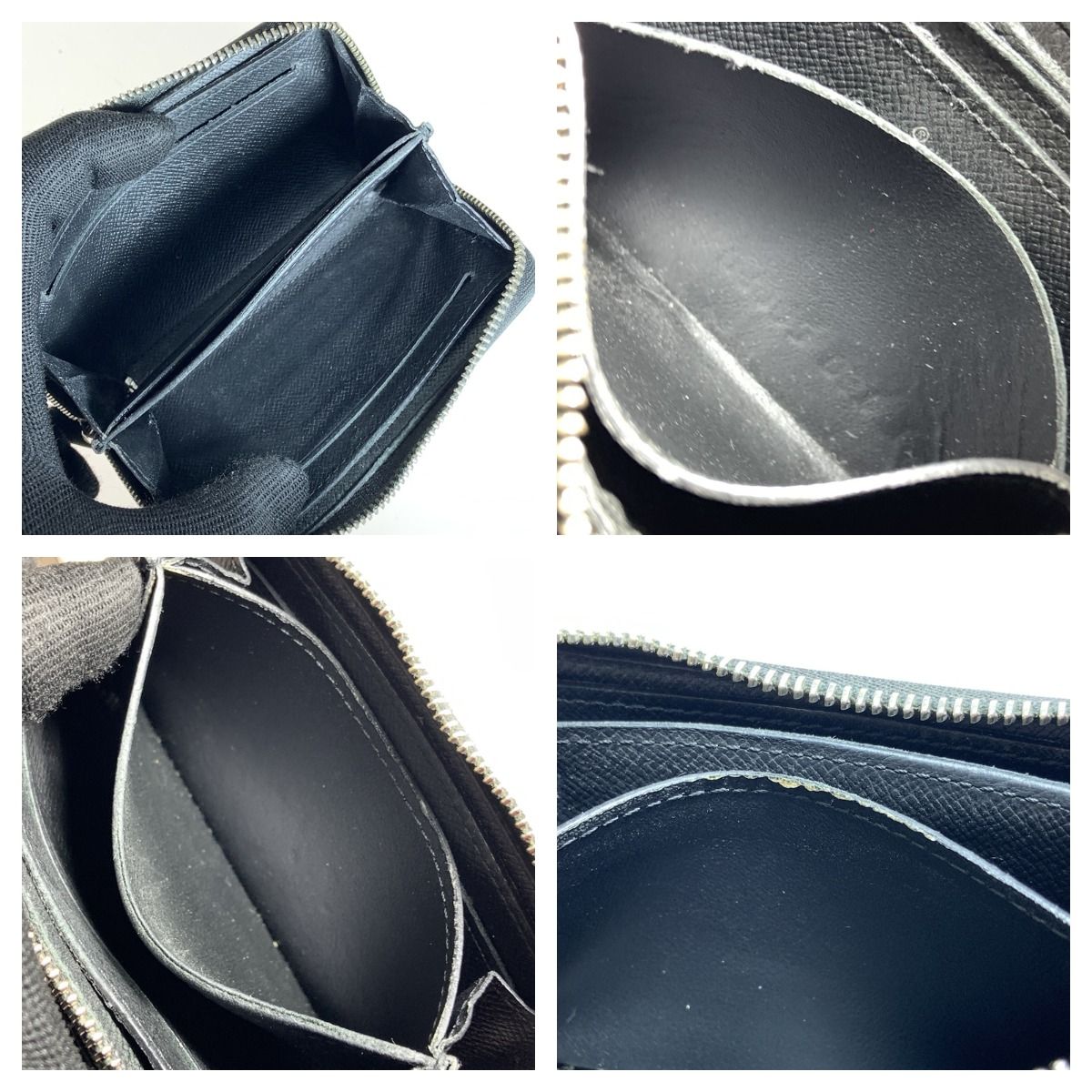 Louis Vuitton Damier Graphite Zippy Coin Purse Case Black — view 5
