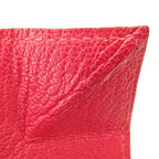 Hermes Le Caran Uit LE48 g Engraved Chevre Silver Hardware Red Orange Coin Case — view 6