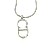Christian Dior CD Logo Necklace Women Silver — view 3