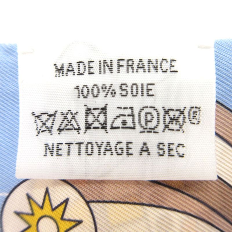 Hermes Twilly Odyssey Scarf Silk Beige Blue Ciel Georne Vif 0175 — view 3
