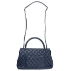 Chanel Top Handle Caviar Leather Chain Shoulder Bag — view 2