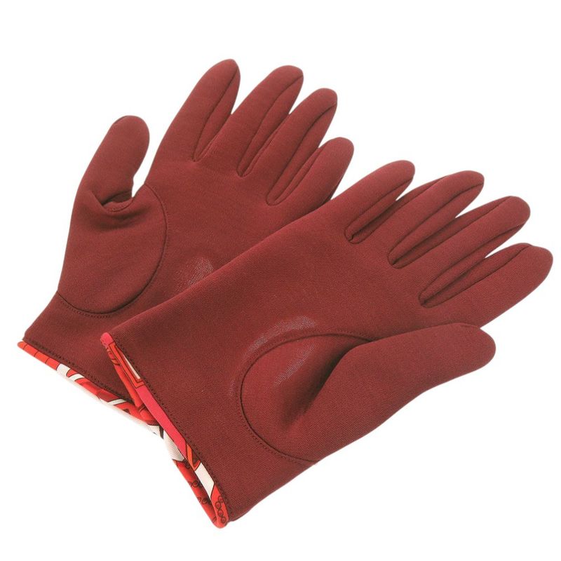 Hermes Selye Gloves Silk Cotton Dahl Cles Dd 0488 — view 3
