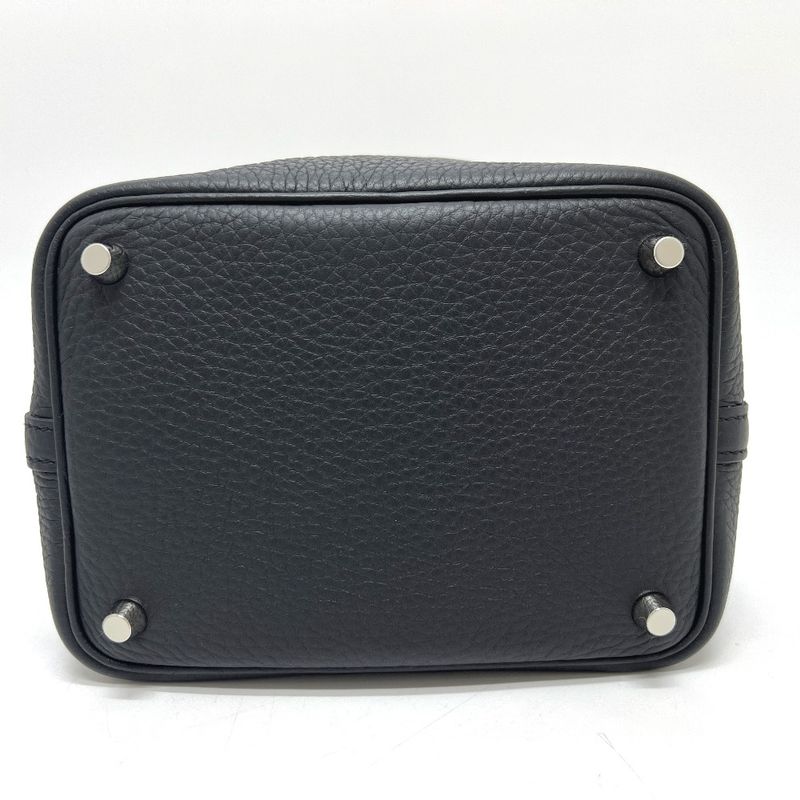 Hermes Handbag Picotin Lock PM Taurillon Clemence Black — view 5
