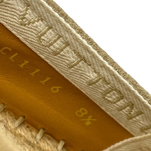 Louis Vuitton Cl1116 Jute Bidar Line Espadrille Slip-on Beige Suede Hemp — view 8
