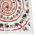 Hermes Carre 90 Large Scarf Shawl Silk Soie White — view 4