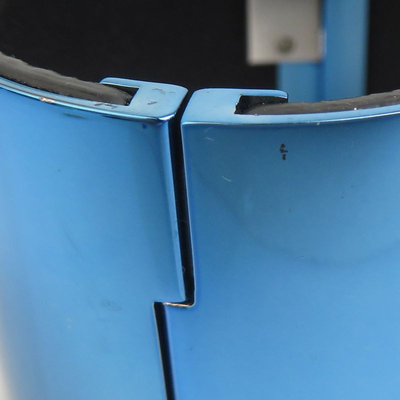 Celine Carved Cerulean Blue Bangle — view 6