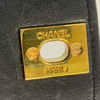 Chanel Quilted Diana Flap Lambskin Chain Shoulder Bag Black — view 7