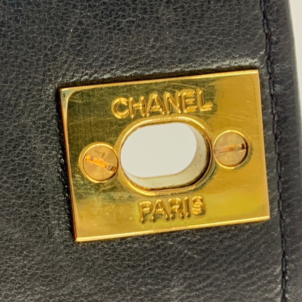 Chanel Quilted Diana Flap Lambskin Chain Shoulder Bag Black — view 7