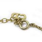 Christian Dior Necklace Metal Gold Plated Accessories CD Logo — view 8